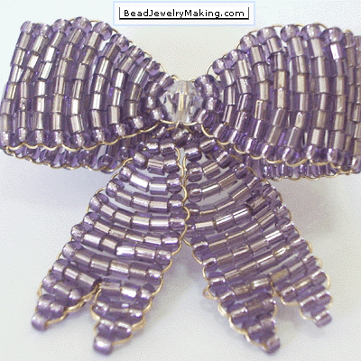 Purple Ribbon Brooch