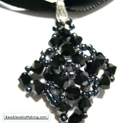 Beaded Victorian Pendant