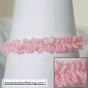 Beaded Pink Bracelet