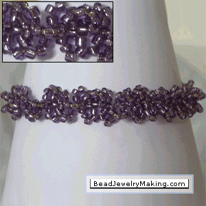 Beaded Purple Bracelet